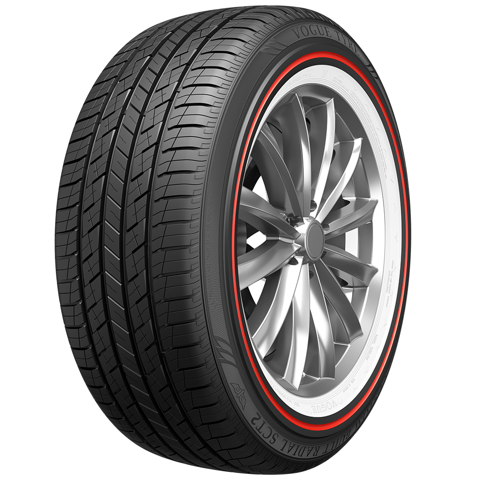 Custom Built Radial SCT2 Red Stripe Tread View